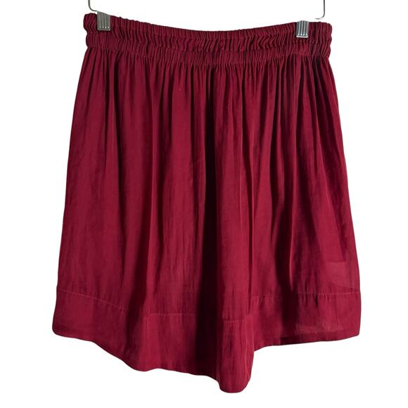 Isabel Marant Etoile Berry Red Drawstring Mini Skirt Size S - Picture 9 of 10